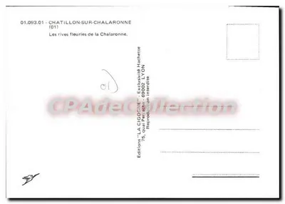 Chatillon-sur-Chalaronne — As margens floridas da Chalaronne — Edições 'LA CIGOGNE', Lyon — Verso