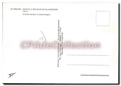 Chatillon-sur-Chalaronne — Velha casa com colmata — Edições LA CIGOGNE — Verso