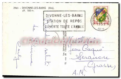 Divonne-les-Bains — entre Jura e Leman — Les Éditions J. Cellard — Verso