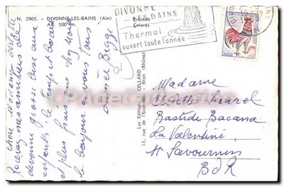 Divonne-les-Bains — Algemene Uitzicht — De Uitgaven J. Cellard — Achterkant