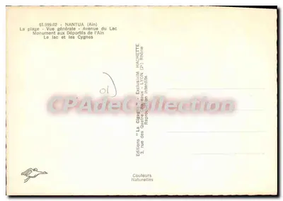 Nantua — Recuerdo de Nantua — Ediciones Hachette — Reverso