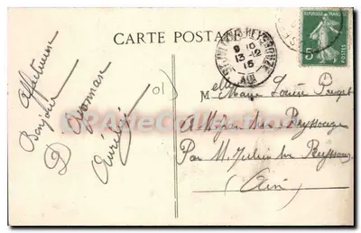 Oyonnax — Interior da Igreja — Carta postal — Verso