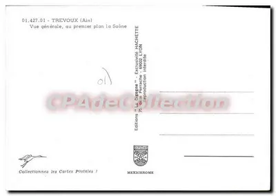 Trevoux (Ain) — Ogólny widok, na pierwszym planie Saône — Wydawnictwo 'La Cigogne' Lyon — Rewers