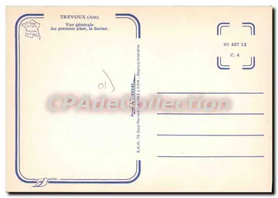 Trevoux (Ain) — Ogólny widok, na pierwszym planie rzeka Saône — S.A.D. Lyon — Rewers