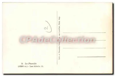 Col de la Fauccille — Hotel de la Couronne en station Mobiluïl — uitgever Lévy et Neurien, Parijs — Achterkant