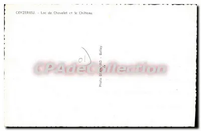 Ceyzerieul - Lago de Chavolet e o Castelo — Foto Bernard - Belley — Verso