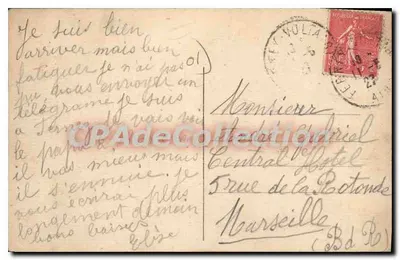 Ferney-Voltaire — Aleja Rady Miejskiej — monumentalna figura — E. Michaux, Wydawnictwo Bellegarde (Zarejestrowane) — Rewers