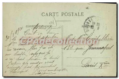 Gex — L'Église (alt. 700 m.) et Col de la Faucille (1323 m.) — Éditeur Delaunay (n° 719) — Verso