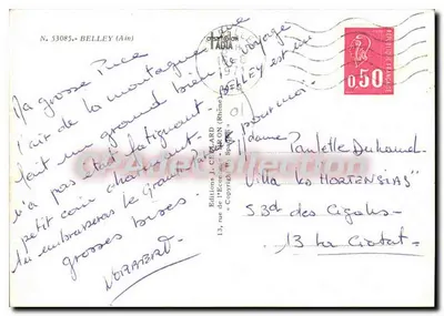 Belley — widok panoramiczny — Wydawnictwo J. CÉZARD, nr 53085 — Rewers
