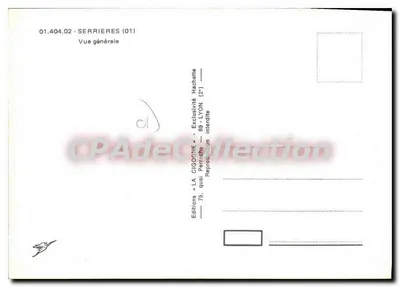 Serrières (01) — Ogólny widok — Wydawnictwo La Cigogne — Rewers