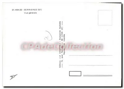 Serrières (01) — Vista general — Ediciones LA CIGOGNE — Reverso