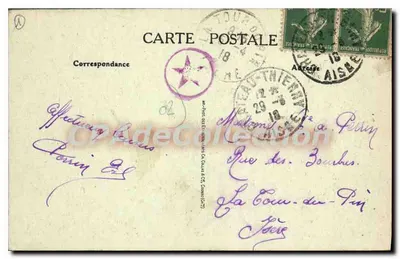 Château-Thierry — De Vallei van de Marne — verovering van het Oude Kasteel — Uitgever J. B. — Achterkant