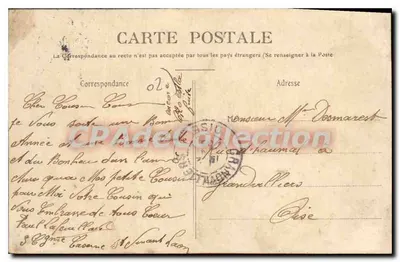 Laon (Aisne) — Caserne do 29º de Artilharia — Tassart, Laon — Verso