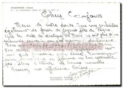 St-Quentin (Aisne) — A Catedral (construída de 1230 ao XV s.) — Cring — Verso