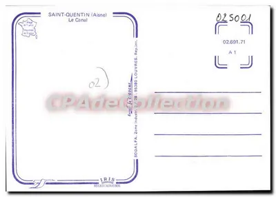 Saint-Quentin (Aisne) — Il Canale — editore IRIS Mexichrome — Verso