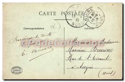 Guise (Aisne) nel 1919 — Vista panoramica scattata dal Forte, a destra, Pont de Fen — distrutto dai Tedeschi prima della loro ritirata — Verso