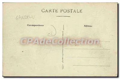 Gandelu — Stary Zamek według starej litografii — Wyd. Baillleur — Rewers