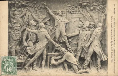 Camille Desmoulins convidando o povo a Paris — Bas-relief no Palácio-Royal — Guise, n°46