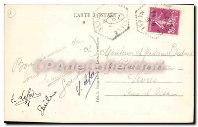 Cemitério nacional de VAUXBOIN (Aisne) — Tumbas francesas — Edit. B. Nougaret & Cie, Soissons — Verso