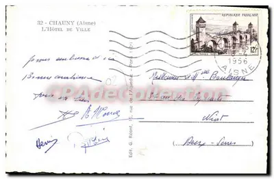 Chauny — O Hotel de Ville — MAGE — Verso