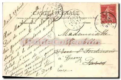 Marle (Aisne) — Wnętrze kościoła — F. Baube, wyd., Marle — Rewers