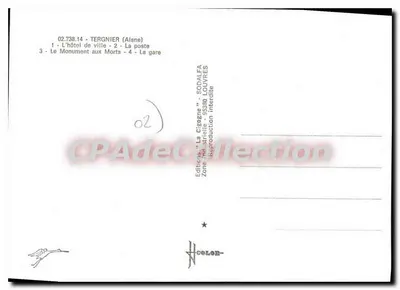 Tergnier — widok panoramiczny — Wydawnictwo 'La Cigogne' SODAFA, 55330 Louvres — Rewers