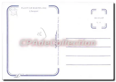 Flavy-le-Martel — O asilo — Editor: SOGALFA, Zona industrial BP-28 - 93380 Louvres — Verso