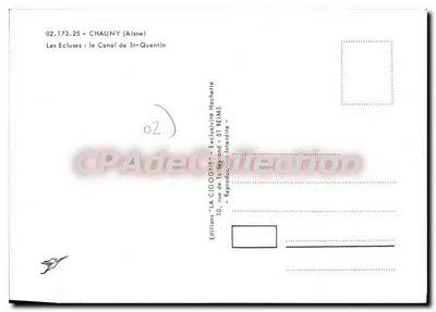 Les Ecluses - il Canale di St-Quentin — Éditions LA CIGOGNE — Verso