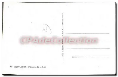 Montluçon — Avenue de la Gare — editor C.A.P. n°63 — Verso