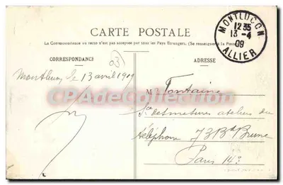 Ao redor de MONTLUÇON — As Pierres Jaumâtres — Editor não identificado — Verso