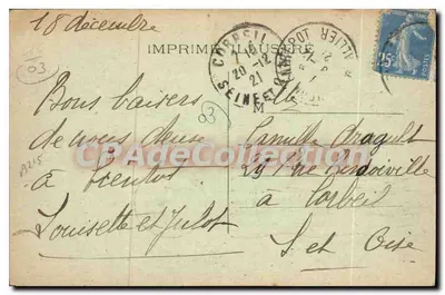 Montluçon — De Avenue Président-Wilson — Imprime Illustre — Achterkant