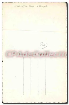 Montluçon - Praia. O Plongeoir — Editora Théojac, n° 2 — Verso