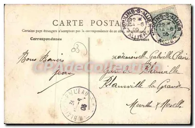 Jouy-sur-Eure — Lembrete — B.F. — Verso