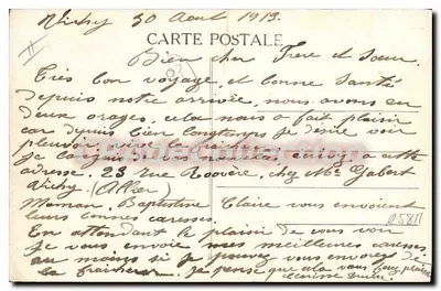 Vichy — A Rue de Paris — editor C.C. n°56 — Verso