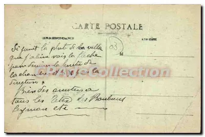 Vichy — Pension de Familia y Régimen — Villa de Saintes-La-Iole — Edición L. O. — Reverso