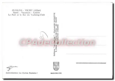 Hafen und Bar des Yachting-Clubs — Vichy (Allier) — Éditions Hachette — Rückseite