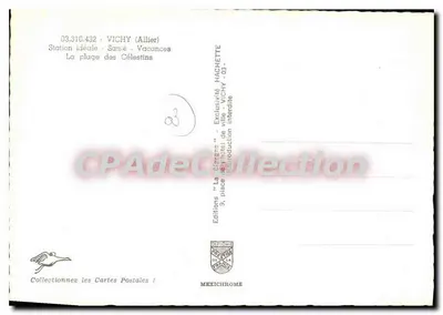 A praia dos Célestins — Vichy (Allier) — Edições Hachette — Verso
