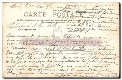 Allier — III — Environs de VICHY, Château d'ABREST — Verso