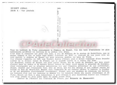 Zamek Busset — Ogólny widok — Cimier — Rewers