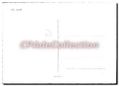 Allier — panoramiczna kartka pocztowa z mapą departamentu — Cie des Arts Pliaomécaniques, Paryż — Rewers