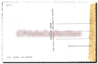 Digne — Algemene uitzicht — Éditions Azur, n° 2103 — Achterkant