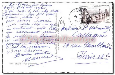 Digne - Algemene uitzicht — 669 — uitgever Réal-Photeller, Parijs — Achterkant
