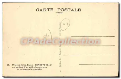 Oratorio di Notre-Dame — Céreste (B.-A) — Edizione dei "Amici degli Oratori" — Verso