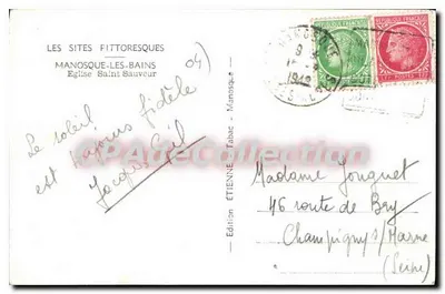 Kościół Świętego Szczepana — Manosque-les-Bains — Wydawnictwo Étienne — Rewers