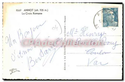 Annot — A Cruz Romana — Edição La Cigogne — Verso