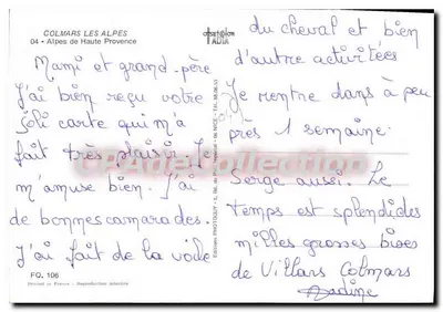 Colmars les Alpes — Alpy Wysokiej Prowansji — Wydawnictwo Photodouy — Rewers