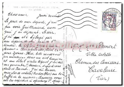 Barcelonnette (B.A.) — Vista geral — Edições « MAR » — Verso