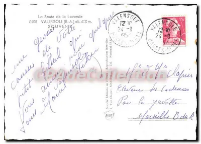 Valensole — Vista general y lugares — Ediciones de Francia — Reverso