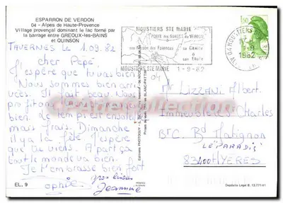 Esparron de Verdon — Centre de Villégiateure de Haute Provence — Éditions Photoguay — Reverso