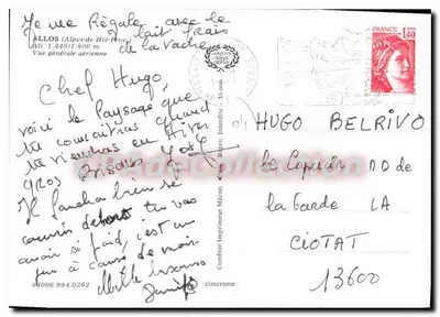 Allos (Alpes-de-Haute-Provence) — Ogólny widok z powietrza — Wydawca Mâcon — Rewers